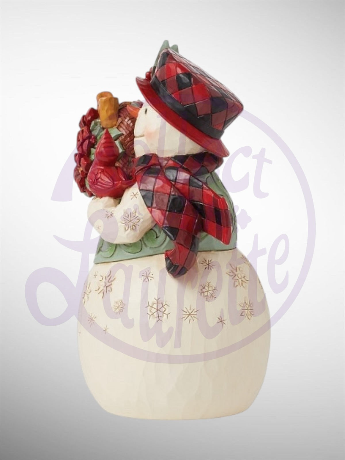 Jim Shore Heartwood Creek - Highland Glen Holiday Blooms Snowman Figurine